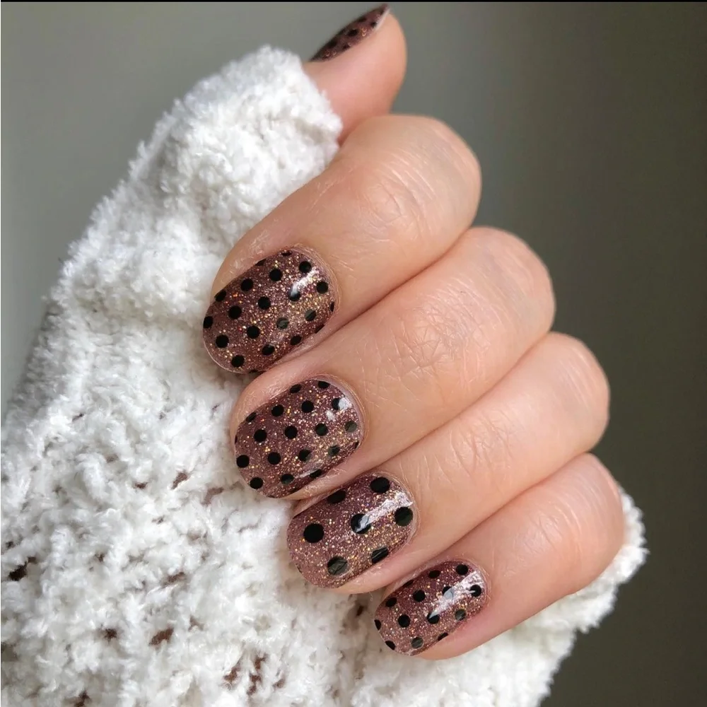 *Retired* Color Street: Polka Dot-Com | Spots Clear Overlay Black Party Spring
